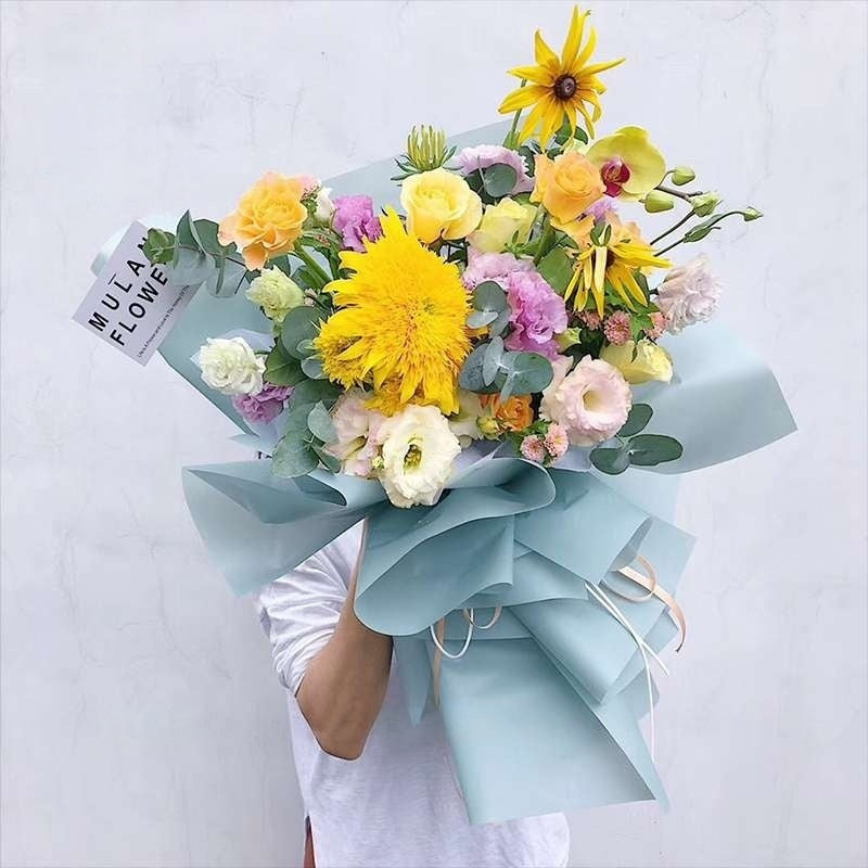 58x58cm Matte Film Flower Packaging Sheets | P-MTZ | MOQ 100pcs | Laribbon Custom