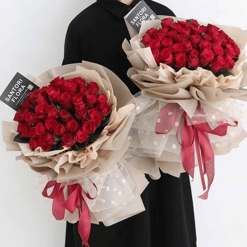 58x58cm Matte Film Flower Packaging Sheets | P - MTZ | MOQ 100pcs | Laribbon Custom - laribbons