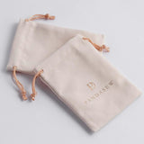 Custom Luxury Suede Drawstring Bags - Personalized Logo Jewelry | Prices include shipping - laribbons Custom Shop