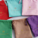 Custom Luxury Suede Drawstring Bags - Personalized Logo Jewelry | Prices include shipping - laribbons Custom Shop