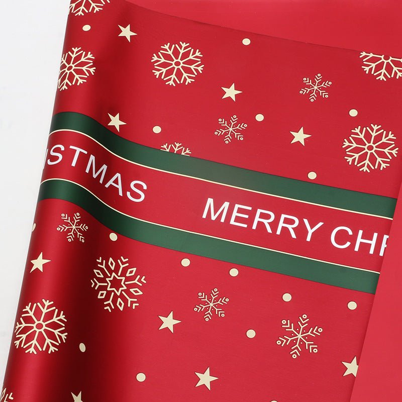 Christmas Flower Wrapping Sheets – 20 Pack, 22" x 22", Waterproof Plastic, Tear - Resistant, 17 Red, Green & White Designs | Laribbons Custom - laribbons Custom Shop