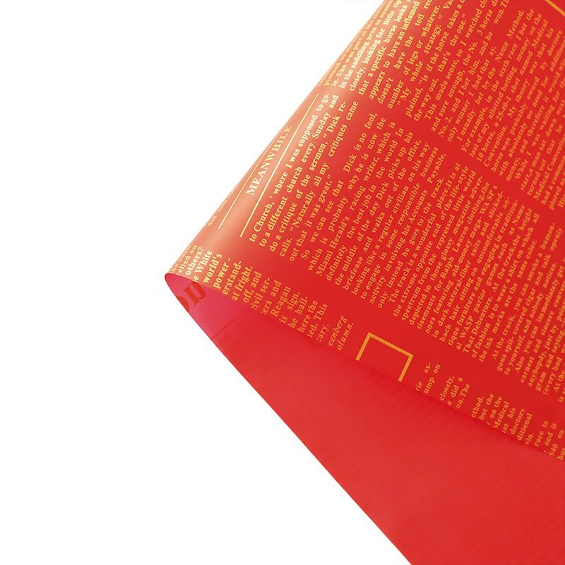 Floral Wrapping Paper Like Newspaper BOPP | MOQ 100pcs | Laribbon Custom - laribbons Custom Shop