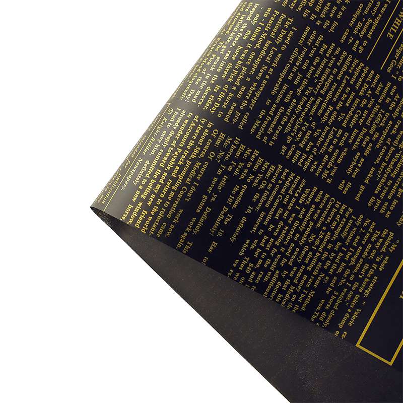 Floral Wrapping Paper Like Newspaper BOPP | MOQ 100pcs | Laribbon Custom - laribbons Custom Shop