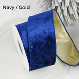 Reversible Velvet Ribbon 2.5 Inch | Double - Sided Velvet & Metallic Backing | 10 Yard Roll | Laribbons Custom - laribbons Custom Shop