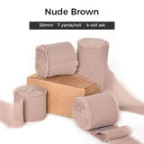 Handmade Chiffon Ribbon with Raw Edge – 1.5