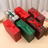Christmas Magnetic Gift Box, Pre-folded Flat Pack Gift Box with Satin Bow | 2 Sizes, 2pcs/Set, MOQ 5 Sets | Mixable - Laribbons Custom