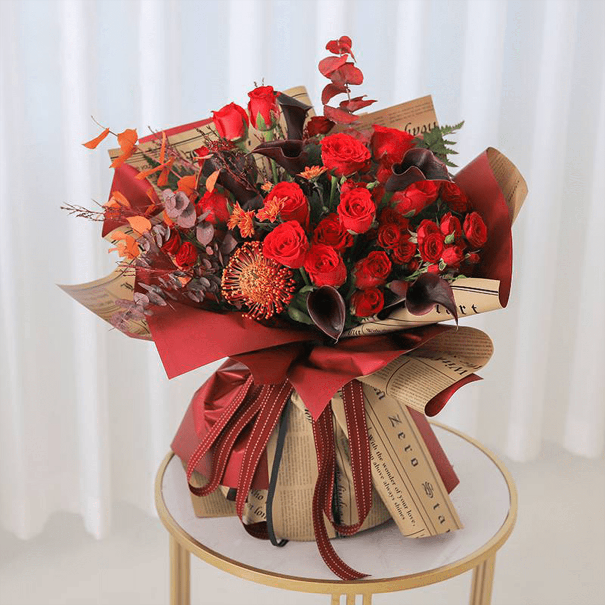 58x58cm BOPP Double Sided Floral Packaging Sheets | MOQ 100pcs | Laribbon Custom - laribbons