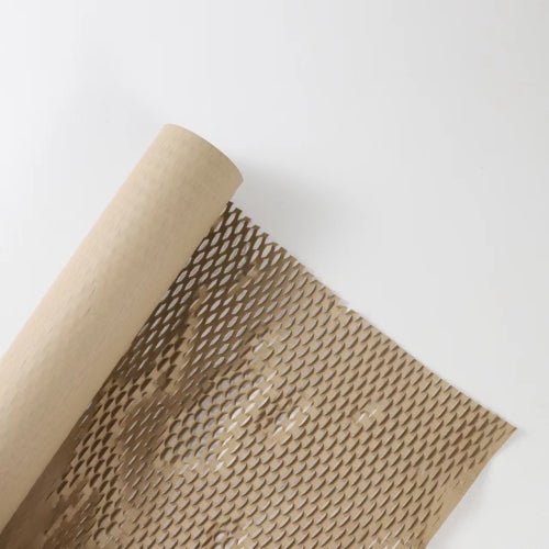 50cm x 8Y Unprinted Kraft Honeycomb Floral Wrapping Paper Roll Color Mixed | P.HBFWZ | MOQ 10 Rolls | Laribbon Custom - Laribbons Custom