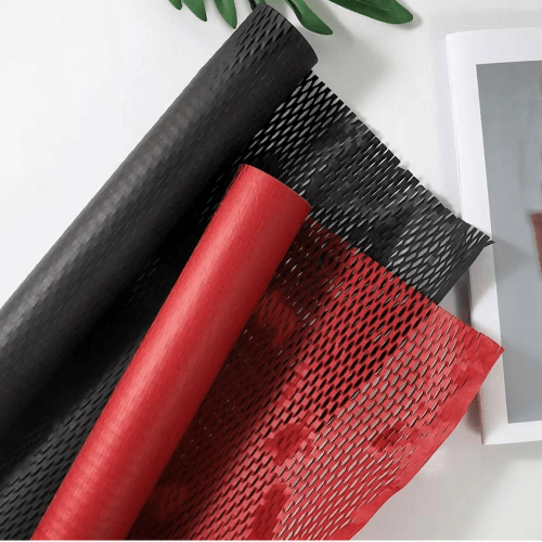 50cm x 8Y Unprinted Kraft Honeycomb Floral Wrapping Paper Roll Color Mixed | P.HBFWZ | MOQ 10 Rolls | Laribbon Custom - Laribbons Custom