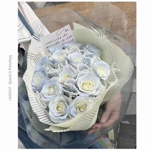 50cm x 8Y Unprinted Kraft Honeycomb Floral Wrapping Paper Roll Color Mixed | P.HBFWZ | MOQ 10 Rolls | Laribbon Custom - Laribbons Custom