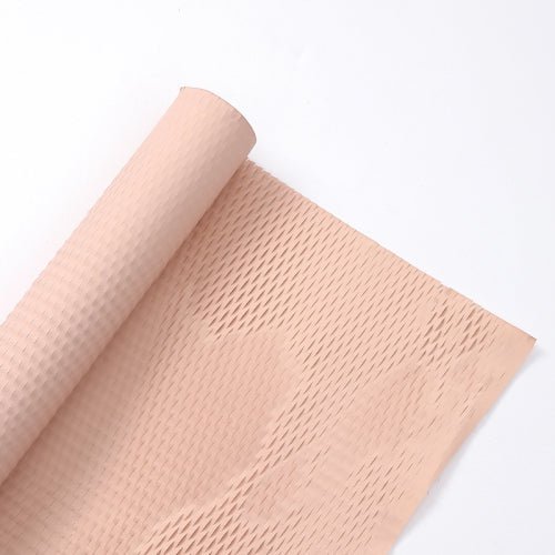 50cm x 8Y Unprinted Kraft Honeycomb Floral Wrapping Paper Roll Color Mixed | P.HBFWZ | MOQ 10 Rolls | Laribbon Custom - Laribbons Custom