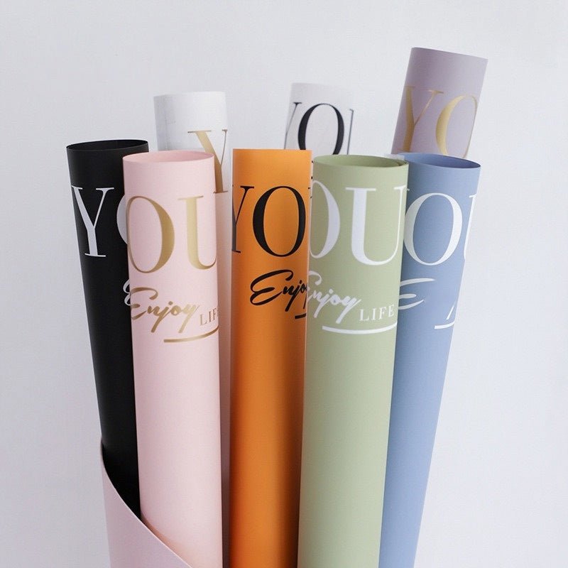 57x57cm BOPP "I LOVE YOU" Script Flower Packaging Sheets | P - PLDYB | MOQ 100pcs | Laribbon Custom - laribbons