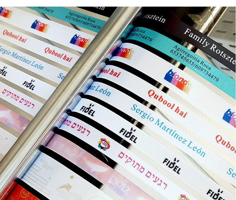 Custom Multicolor Ribbon Printed Satin/Grosgrain Ribbon Tape Personalized Wedding Decoration Party Favor Giftbox Wrapping Bouquet 100Yards/lot - laribbons Custom Shop