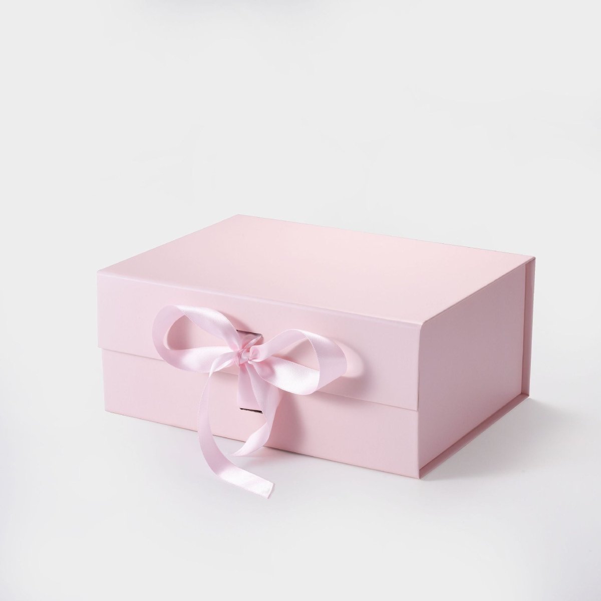 Custom Logo Ribbon Gift Boxes – 9.25×6.7×4 in, Foldable & Collapsible | 20 Colors | Laribbons Custom - laribbons Custom Shop