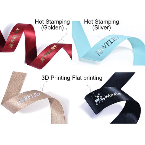 Custom Printed satin Ribbon – Personalized Logo, Text & Icons | 100 Yards Per Roll | Laribbons Custom