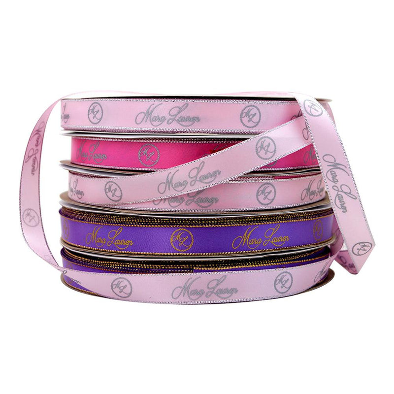 Cinta dorada metálica personalizada con logotipo de marca de boda y regalos decoración de coche fiesta 100 yardas/lote 
