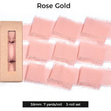 Handmade Chiffon Ribbon with Raw Edge – 1.5