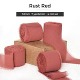 Handmade Chiffon Ribbon with Raw Edge – 1.5