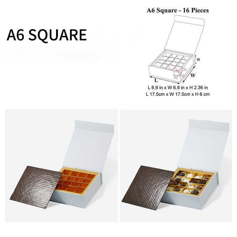 🍫 Luxury Chocolate Gift Boxes – Foldable | 4–24 Grids | MOQ 100 | Samples & Custom Logo | Laribbons Custom - laribbons Custom Shop