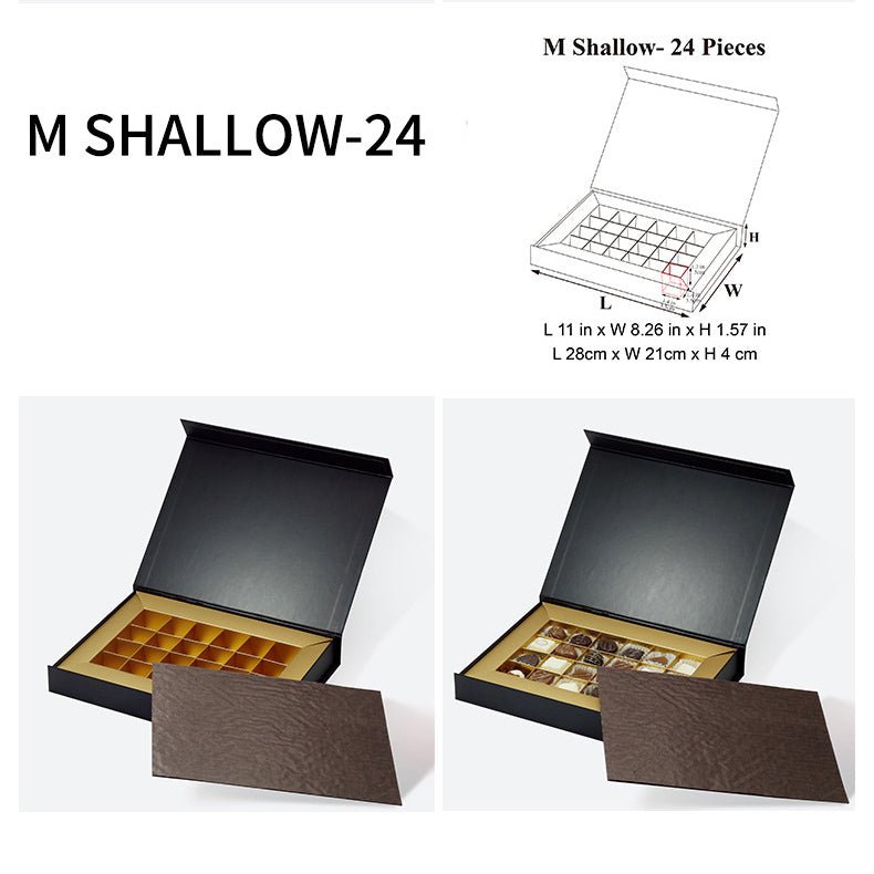 🍫 Luxury Chocolate Gift Boxes – Foldable | 4–24 Grids | MOQ 100 | Samples & Custom Logo | Laribbons Custom - laribbons Custom Shop