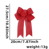 Christmas Burlap Bow Ornaments, Pre-Tied Plaid Holiday Bow for Christmas Tree Wreath Gift Wrapping, Assorted Styles, MOQ 5 Packs (2 pcs per pack), Mixable - Laribbons Custom