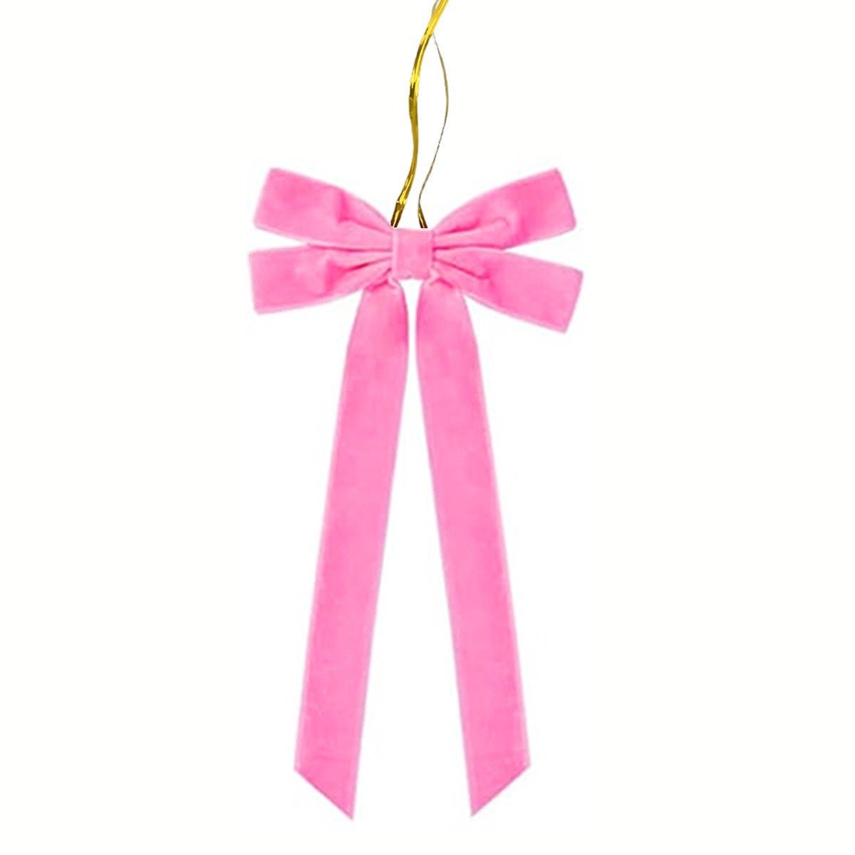 Velvet Two-Loop Bow, 13×26cm Christmas Decor Bow with Twist Tie | Assorted Colors | 4pcs/Pack, MOQ 5 Packs | Mixable - Laribbons Custom
