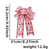Christmas Burlap Bow Ornaments, Pre-Tied Plaid Holiday Bow for Christmas Tree Wreath Gift Wrapping, Assorted Styles, MOQ 5 Packs (2 pcs per pack), Mixable - Laribbons Custom
