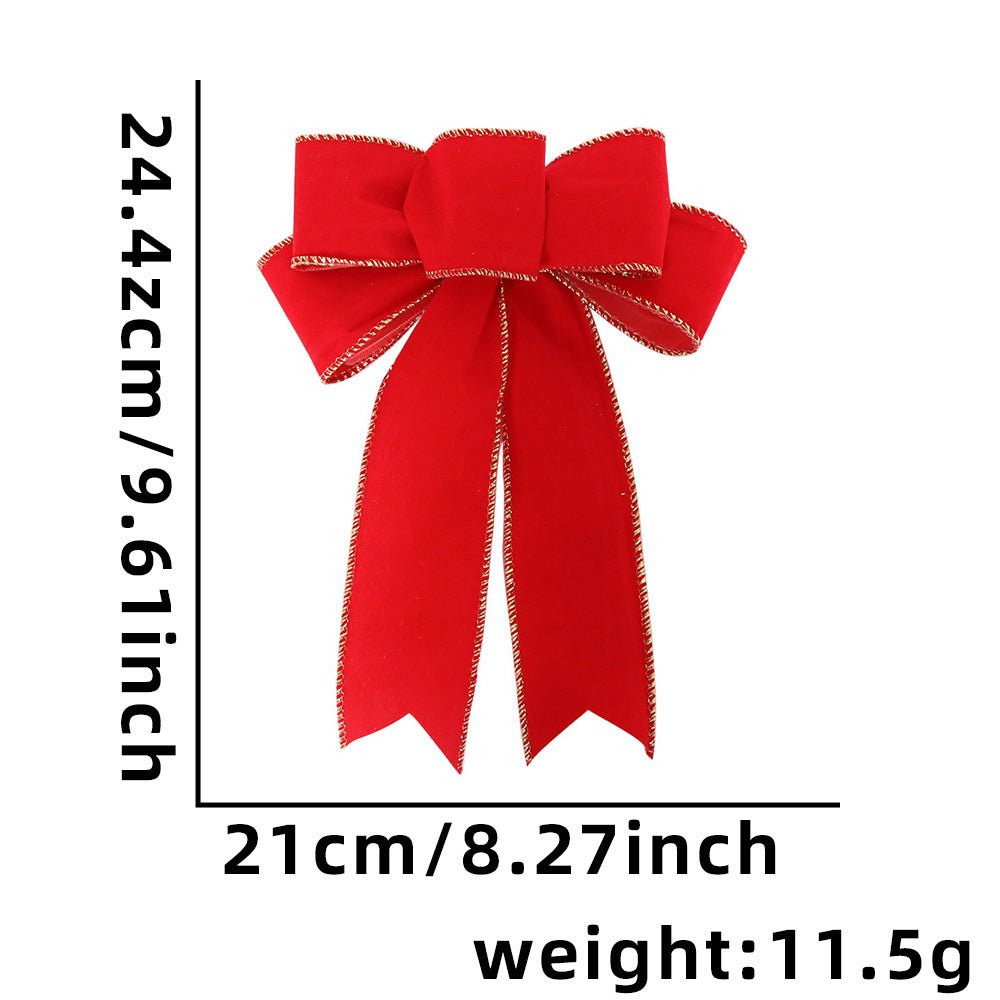 Christmas Burlap Bow Ornaments, Pre-Tied Plaid Holiday Bow for Christmas Tree Wreath Gift Wrapping, Assorted Styles, MOQ 5 Packs (2 pcs per pack), Mixable - Laribbons Custom