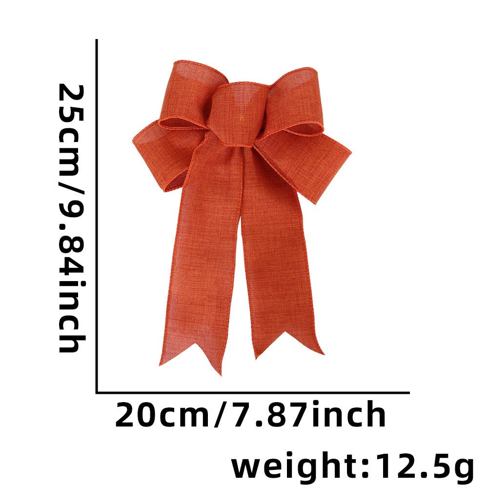 Christmas Burlap Bow Ornaments, Pre-Tied Plaid Holiday Bow for Christmas Tree Wreath Gift Wrapping, Assorted Styles, MOQ 5 Packs (2 pcs per pack), Mixable - Laribbons Custom