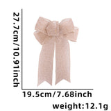 Christmas Burlap Bow Ornaments, Pre-Tied Plaid Holiday Bow for Christmas Tree Wreath Gift Wrapping, Assorted Styles, MOQ 5 Packs (2 pcs per pack), Mixable - Laribbons Custom