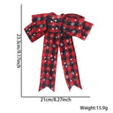  Black & Red Plaid Snowflake Bow