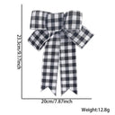  Black & White Plaid Bow