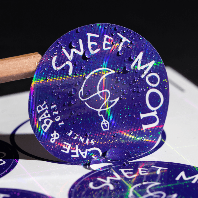 Custom Holographic Stickers | Eye - Catching Shine for Your Brand | Laribbons Custom - laribbons Custom Shop