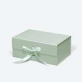 Custom Logo Ribbon Gift Boxes – 9.25×6.7×4 in, Foldable & Collapsible | 20 Colors | Laribbons Custom - laribbons Custom Shop