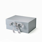 Custom Logo Ribbon Gift Boxes – 9.25×6.7×4 in, Foldable & Collapsible | 20 Colors | Laribbons Custom - laribbons Custom Shop
