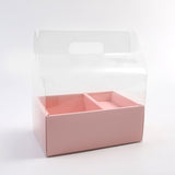 30×26.5×10cm Clear PVC Window Flower Gift Box with Handle | BX - TMXHSTH | Laribbons Custom - laribbons