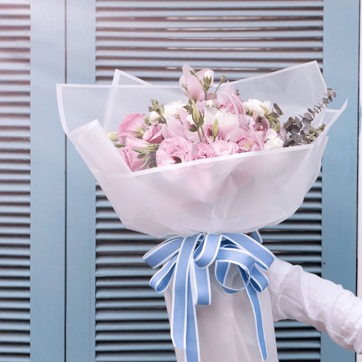 58x58cm BOPP Waterproof Clear Floral Packaging Sheets | MOQ 100pcs | Laribbon Custom - laribbons