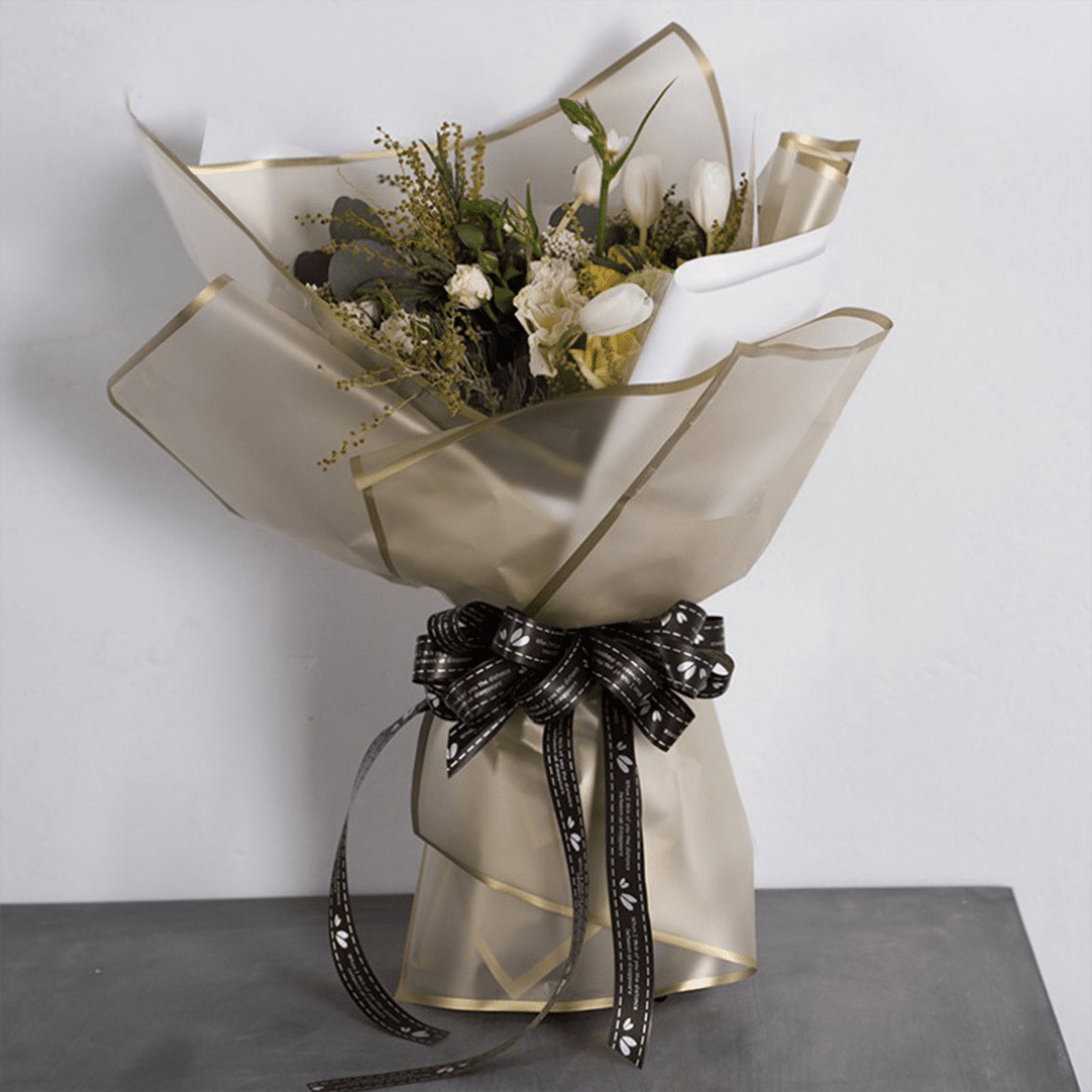 58x58cm BOPP Waterproof Clear Floral Packaging Sheets | MOQ 100pcs | Laribbon Custom - laribbons