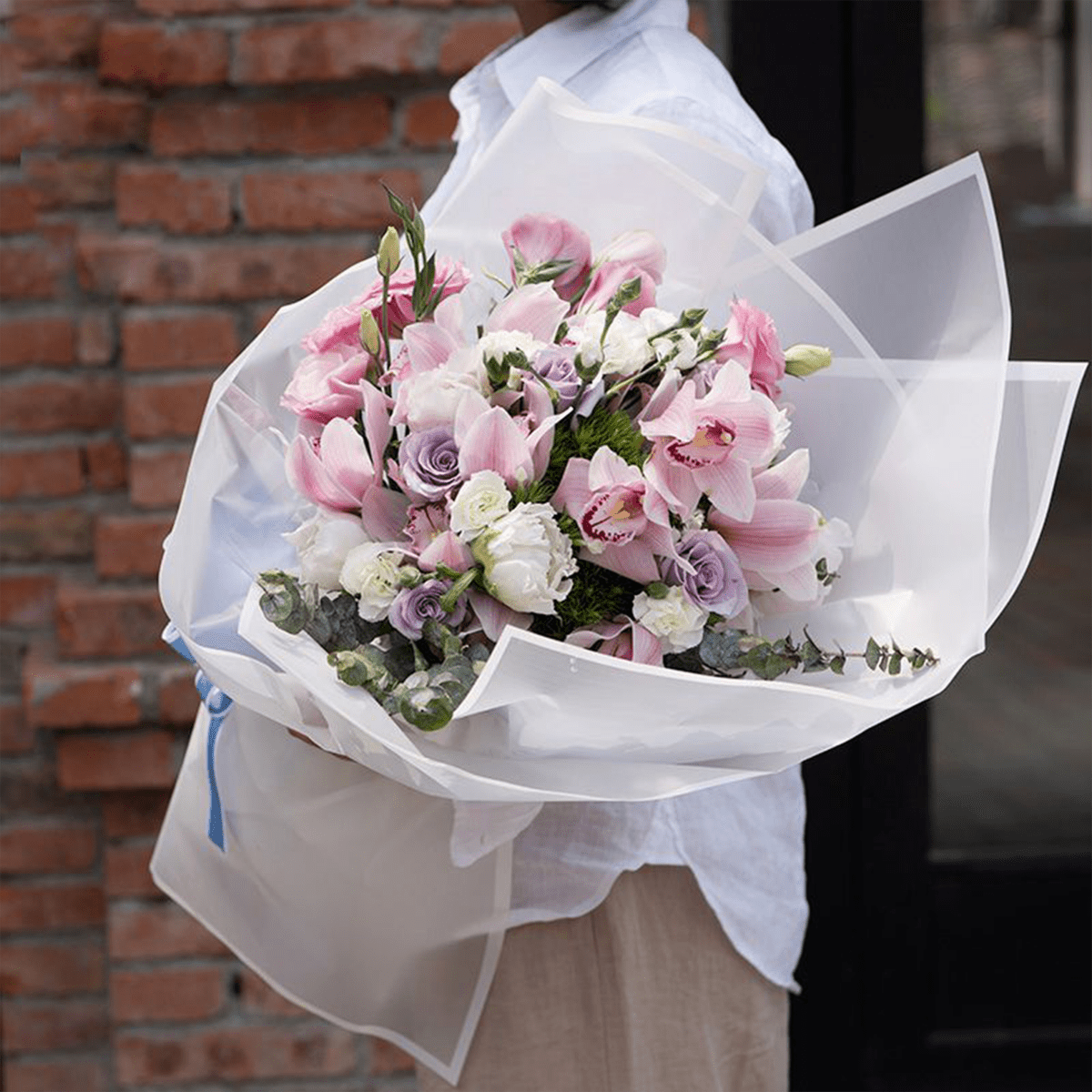 58x58cm BOPP Waterproof Clear Floral Packaging Sheets | MOQ 100pcs | Laribbon Custom - laribbons