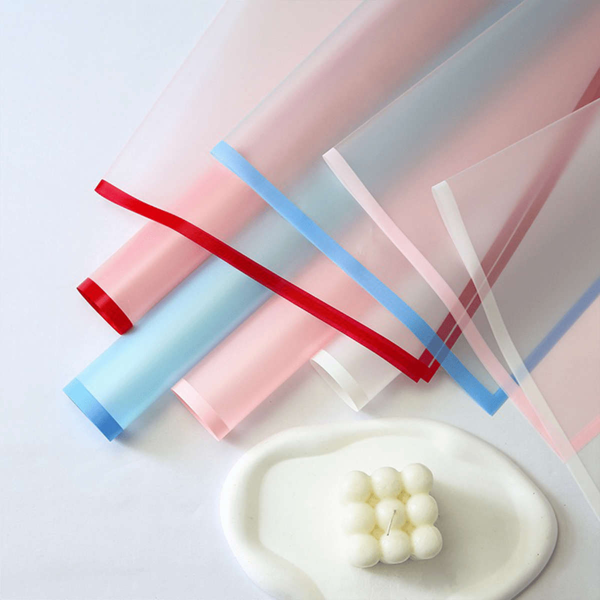 58x58cm BOPP Waterproof Clear Floral Packaging Sheets | MOQ 100pcs | Laribbon Custom - laribbons