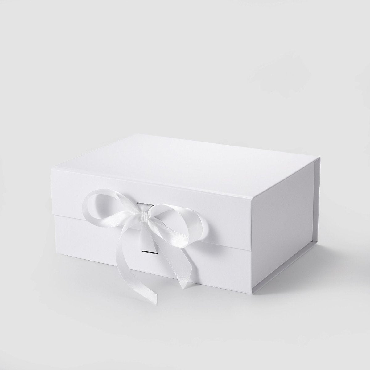 Custom Logo Ribbon Gift Boxes – 9.25×6.7×4 in, Foldable & Collapsible | 20 Colors | Laribbons Custom - laribbons Custom Shop
