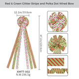 Large Wired Christmas Tree Bow Topper Ribbon Set – 100 Pack – Made to Order| Laribbons Custom - laribbons Custom Shop