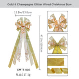Large Wired Christmas Tree Bow Topper Ribbon Set – 100 Pack – Made to Order| Laribbons Custom - laribbons Custom Shop