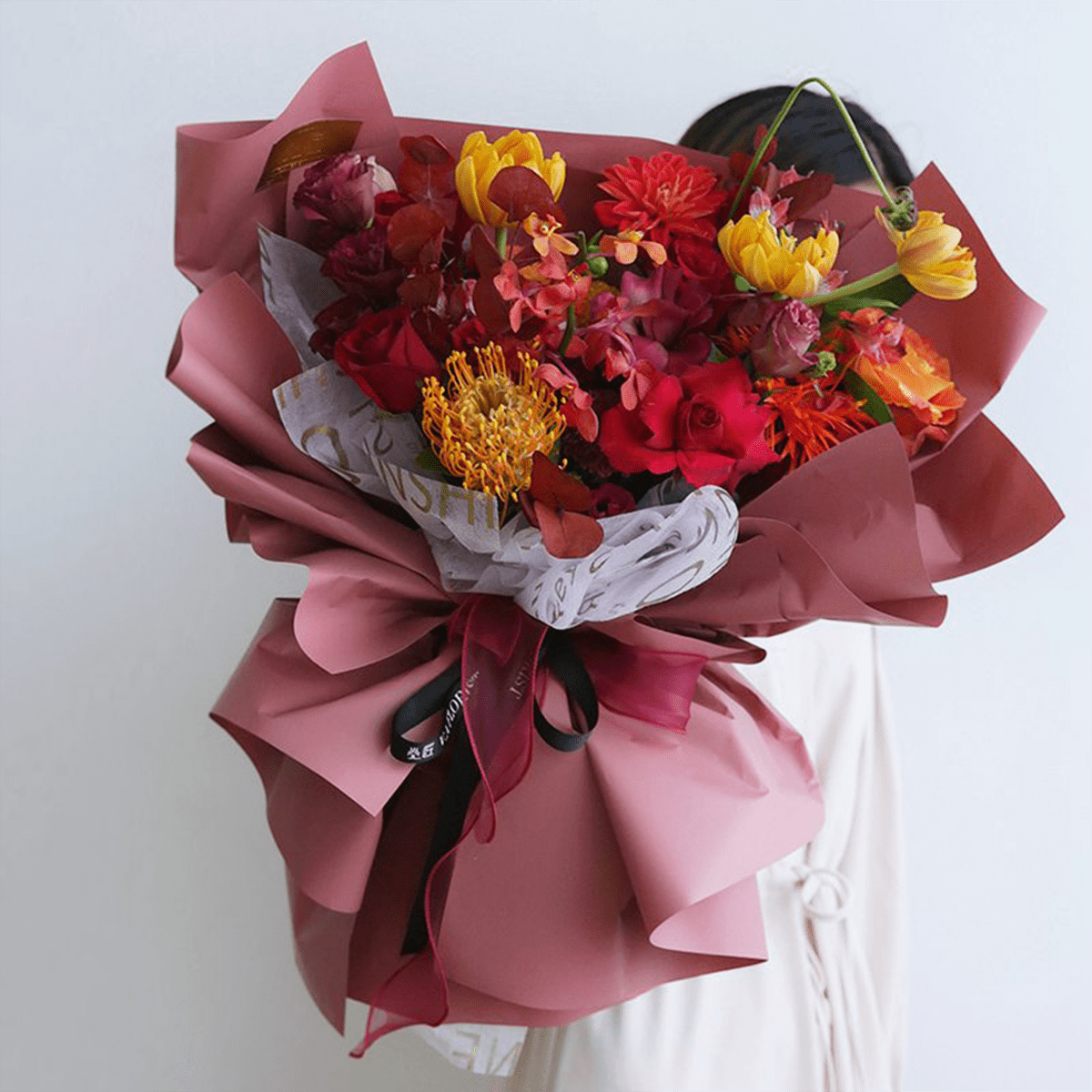 58x58cm BOPP Macaron Colors Floral Packaging Sheets | MOQ 100pcs | Laribbon Custom - laribbons