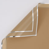 57x57cm BOPP Silver Trim Flower Packaging Sheets | P - YBGDM | MOQ 100pcs | Laribbon Custom - laribbons