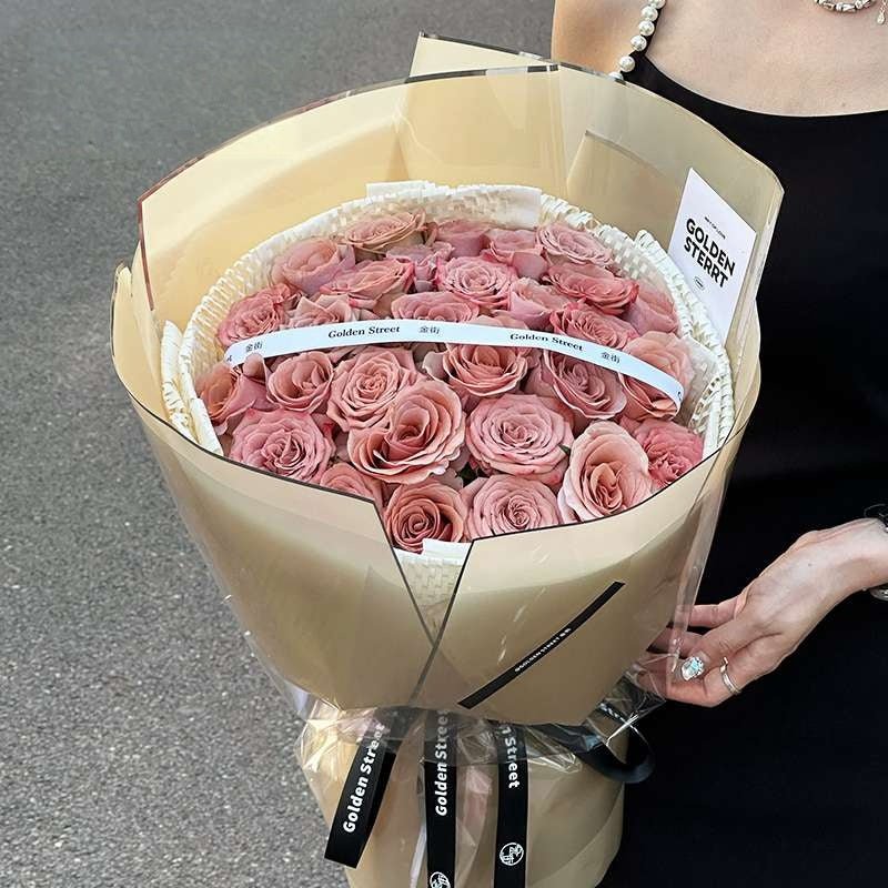 57x57cm BOPP Silver Trim Flower Packaging Sheets | P - YBGDM | MOQ 100pcs | Laribbon Custom - laribbons