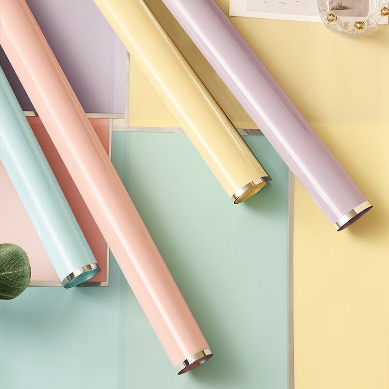 57x57cm BOPP Silver Trim Flower Packaging Sheets | P - YBGDM | MOQ 100pcs | Laribbon Custom - laribbons