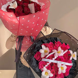 57x57cm BOPP Pearl Dot Flower Packaging Sheets | P - ZZMB | MOQ 100pcs | Laribbon Custom - laribbons