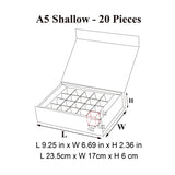 20 - Piece/Cavity A5 Shallow Empty Chocolate Confectionery Packaging Rigid Box - laribbons Custom Shop