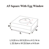 A5 Square Easter Gift Box with Egg Shaped Window - laribbons Custom Shop